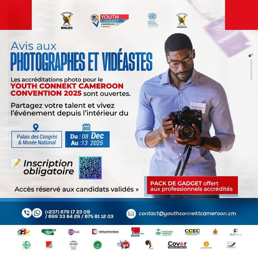 Photographers & Videographers – Vivez le Youth Connekt Cameroon Convention 2025 de l’intérieur !